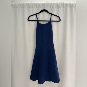 Women’s Lulus Play On Curves Royal Blue Backless Dress